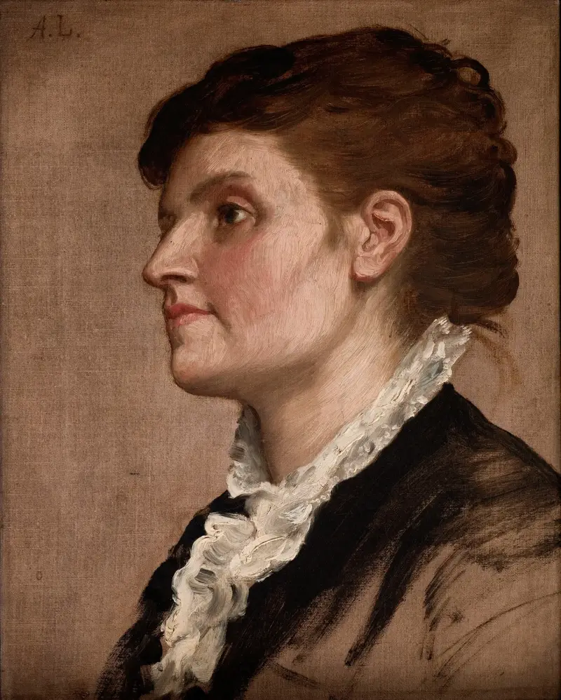 Kvinnopporträtt av Alphonse Legros