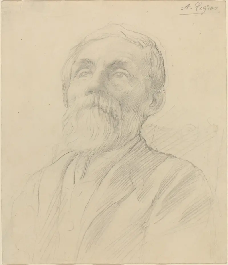 Porträtt av en gammal man av Alphonse Legros