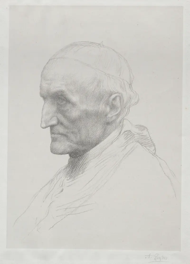 Portrait of Cardinal Manning (2nd Plate) av Alphonse Legros