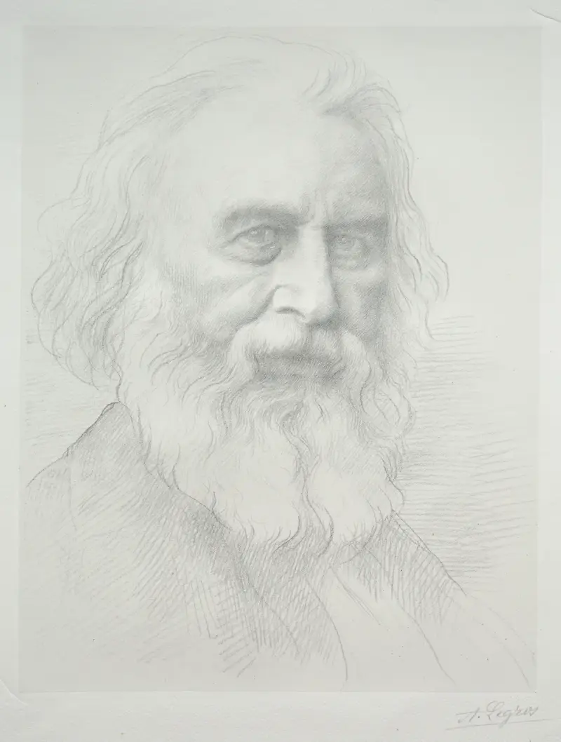 Porträtt av Henry Wadsworth Longfellow av Alphonse Legros