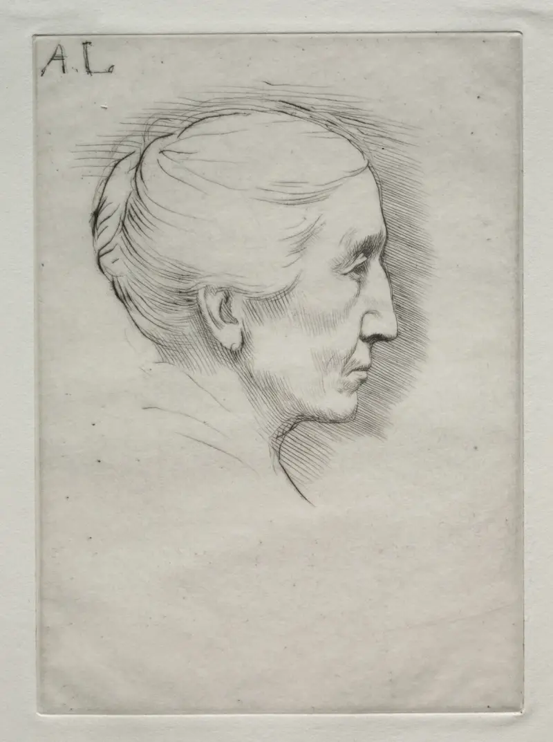 Portrait of Mme. Emily Hughes av Alphonse Legros