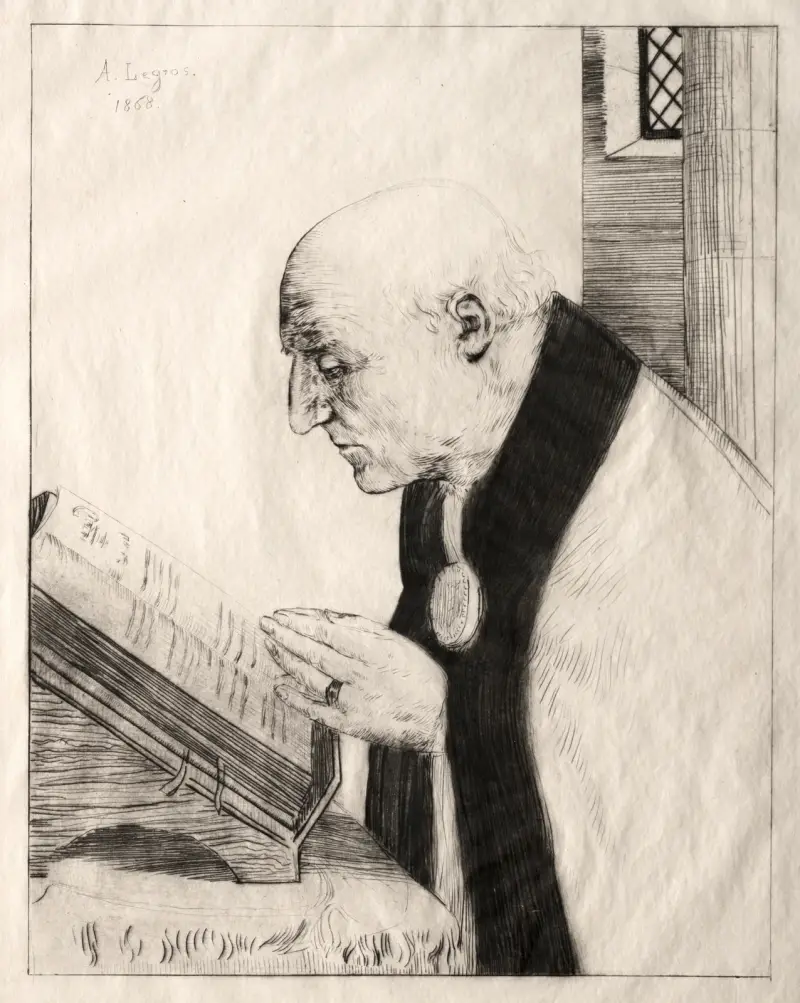 Im Büro lesen von Alphonse Legros