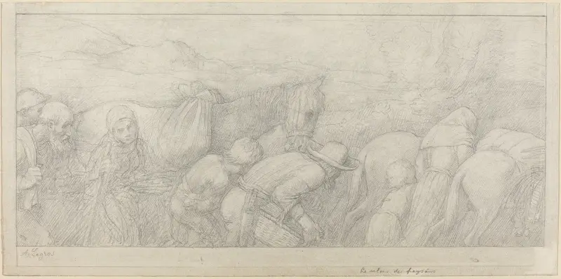 Return of the Peasants av Alphonse Legros
