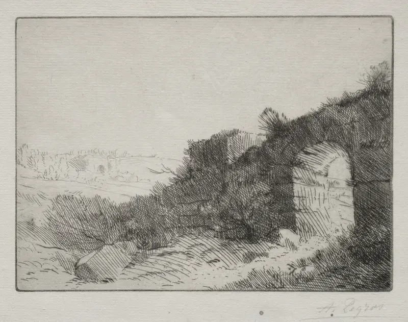 Romerska ruiner av Alphonse Legros