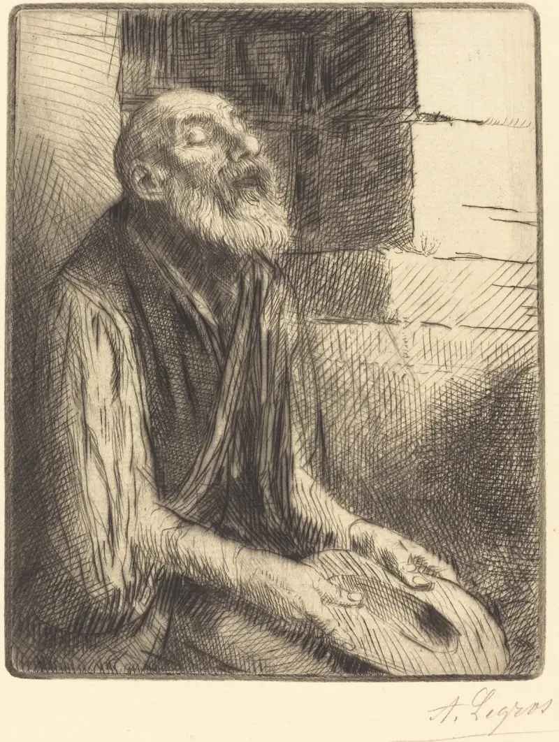 Sittande tiggare av Alphonse Legros