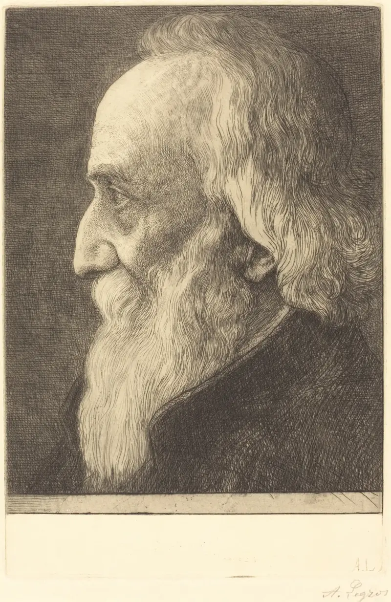 Självporträtt, 13:e plåten av Alphonse Legros