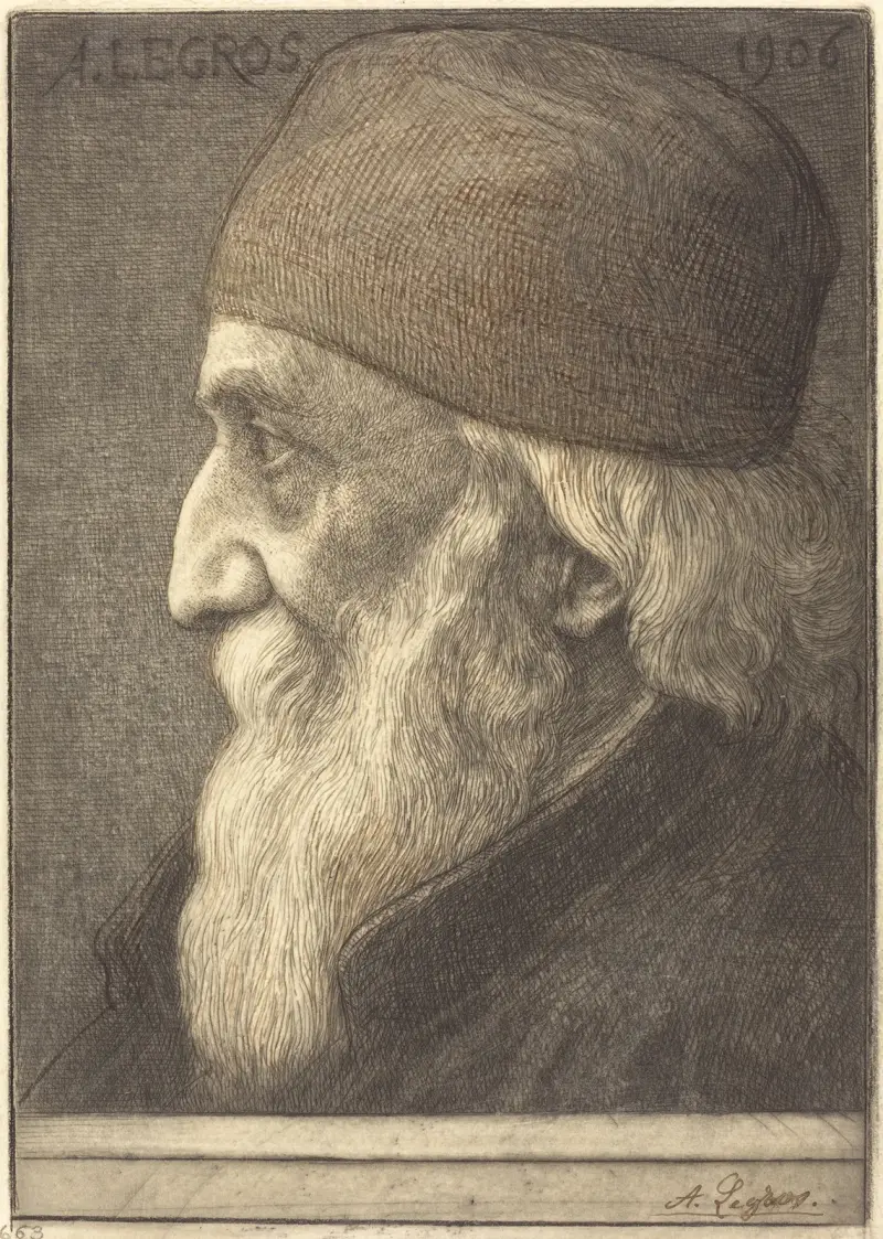 Selbstbildnis, 13. Platte von Alphonse Legros