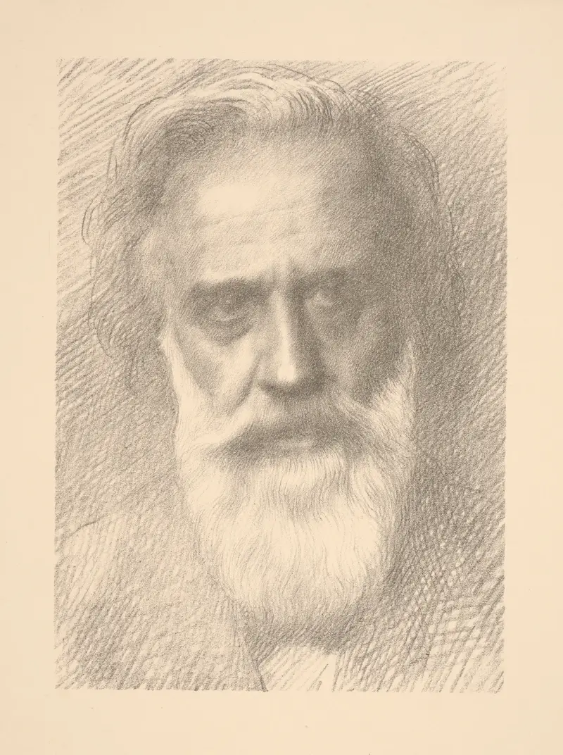 Selbstporträt, 1898 von Alphonse Legros