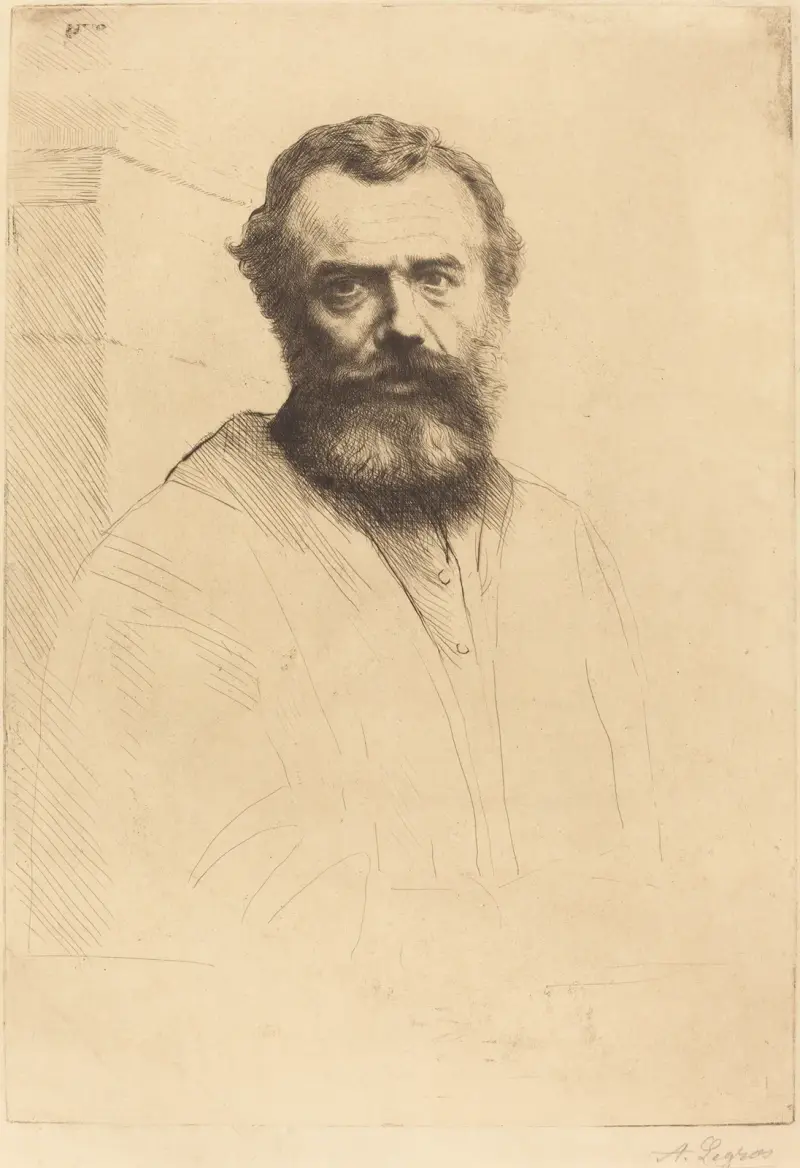 Self-Portrait, 3rd plate av Alphonse Legros