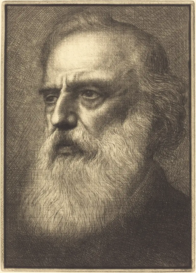 Selbstporträt, 4. Platte von Alphonse Legros