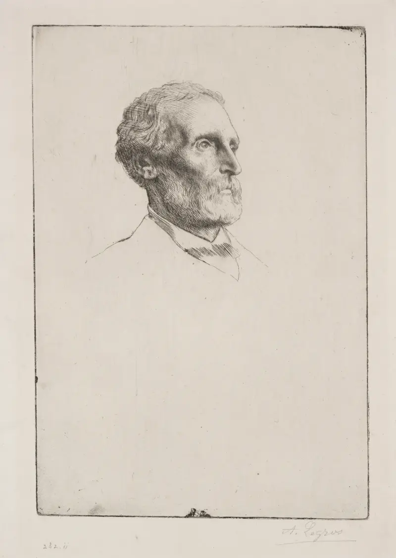 Sir Frederick W. Burton av Alphonse Legros