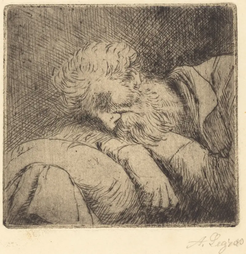 Sleeping Beggar (Mendiant endormi) av Alphonse Legros