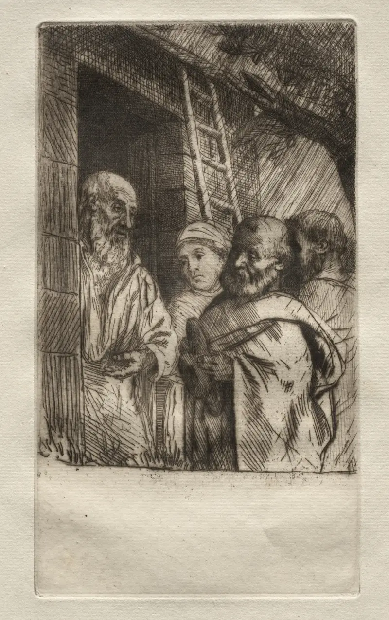 St. Pierre et St. Paul à la porte du Bonhomme Misère av Alphonse Legros