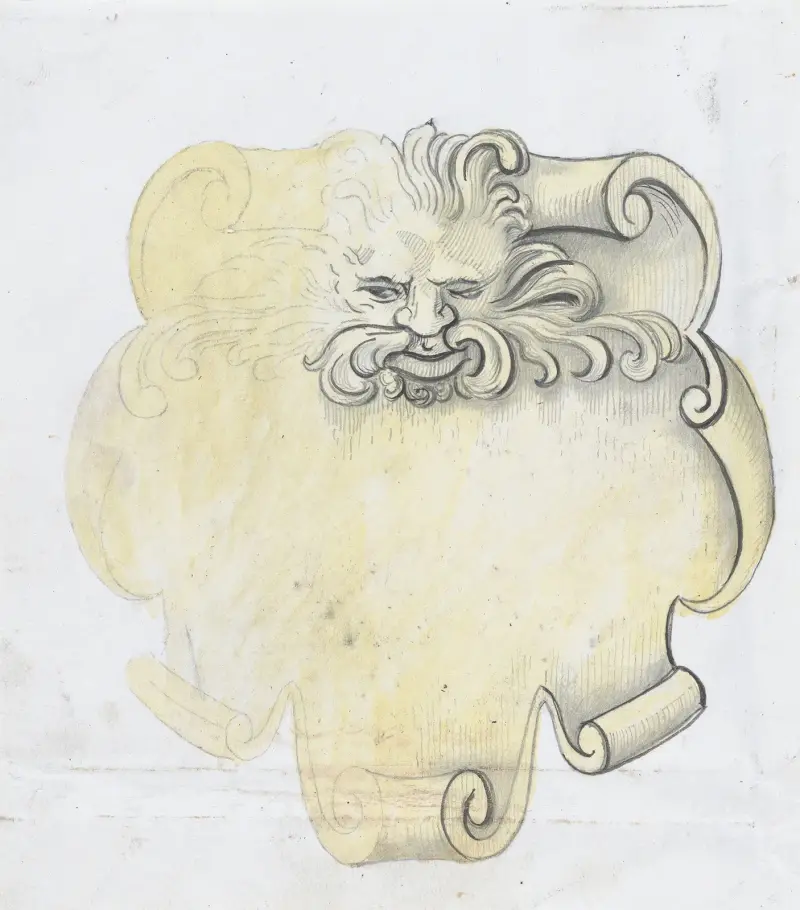 Study for a bronze name plate for Edward D. Adams av Alphonse Legros