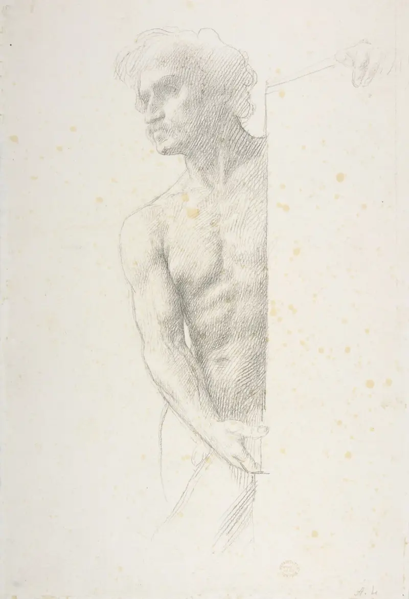 Studie av en figur av Alphonse Legros