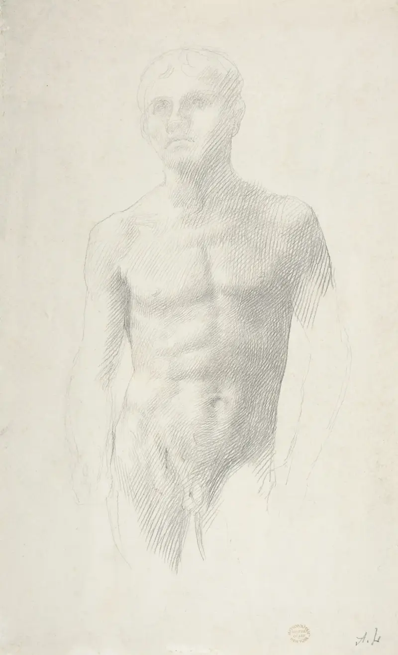 Studie av en figur av Alphonse Legros