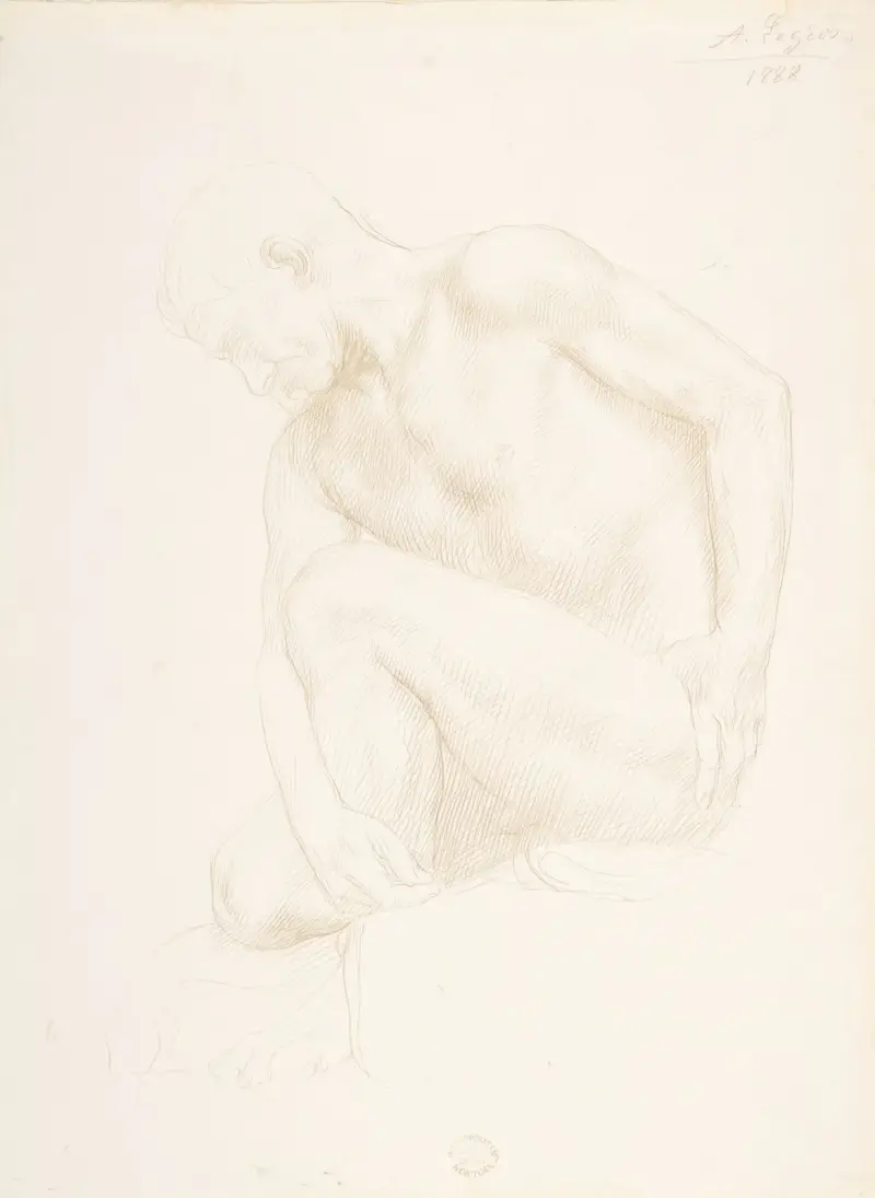 Studie av en figur av Alphonse Legros