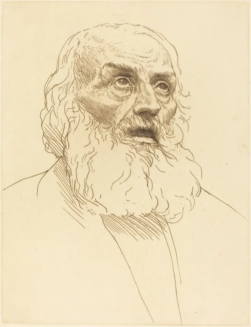 Studie av en gammal man av Alphonse Legros