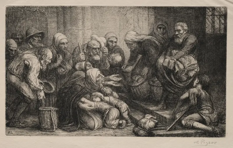 Tiggarna i Brygge av Alphonse Legros