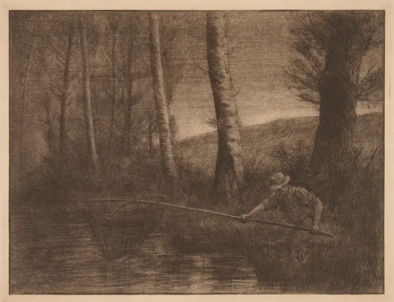 Fisken i håvnoten av Alphonse Legros