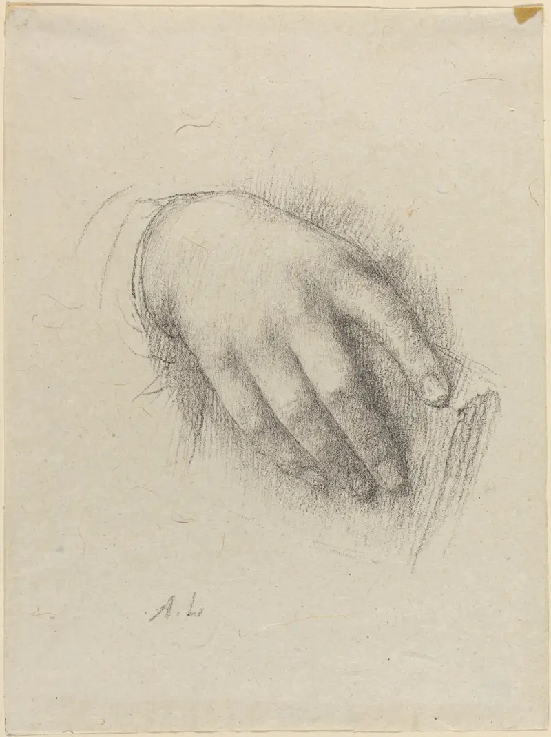 Konstnärens dotters hand av Alphonse Legros