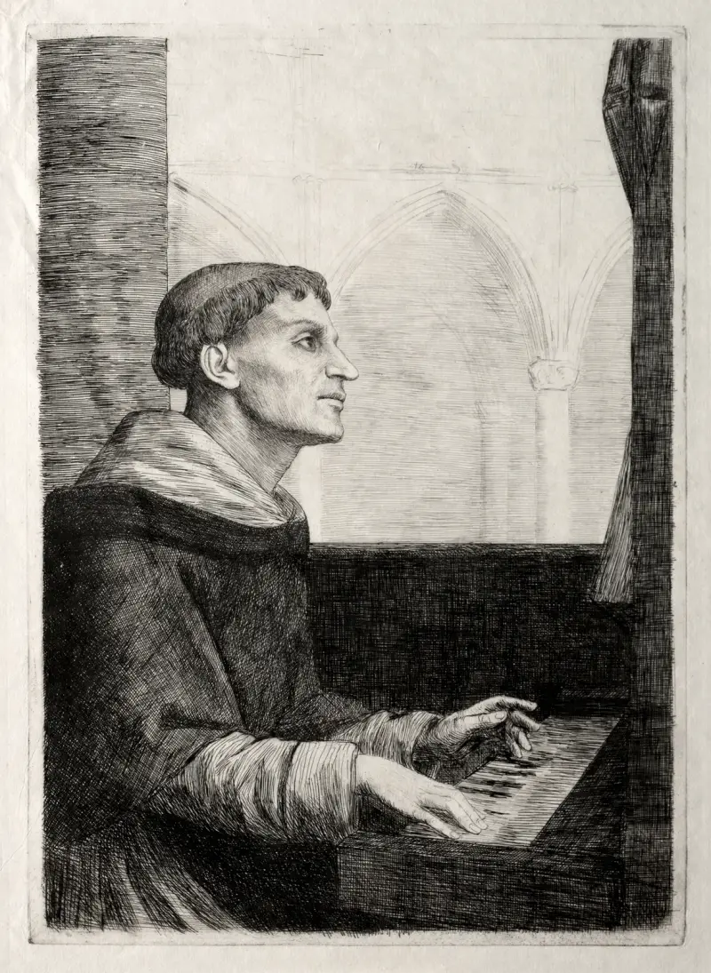 Munken vid orgeln av Alphonse Legros
