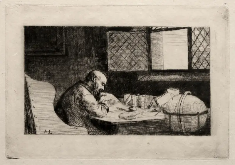 Der Philosoph, 1857 von Alphonse Legros