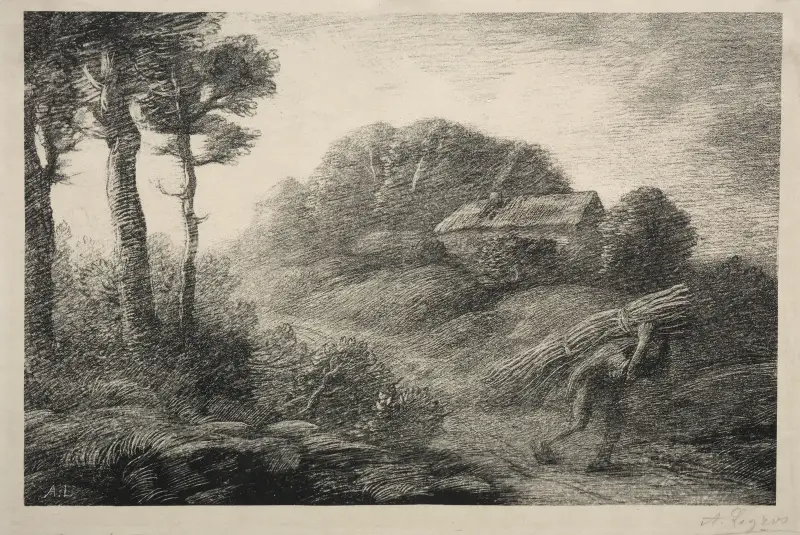 The Return of the Fagot Gatherer av Alphonse Legros