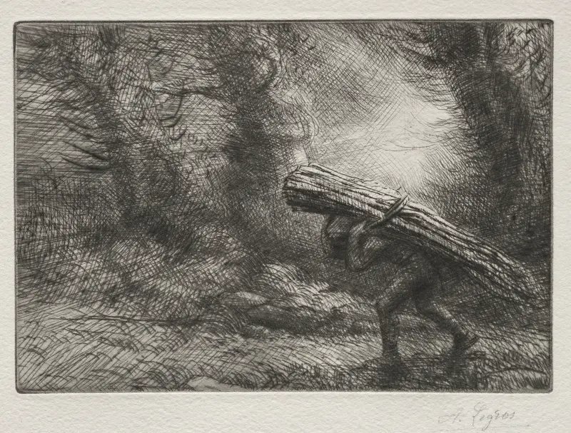 Återkomsten till stugan av Alphonse Legros