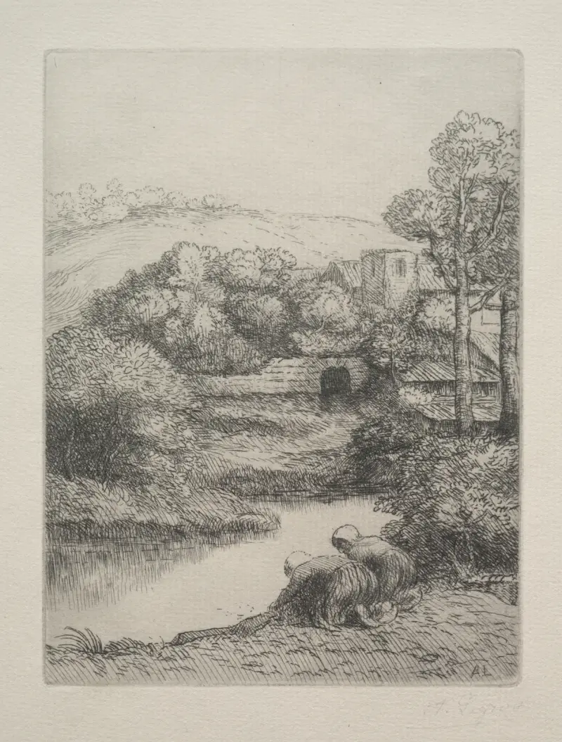Tvätthuset (Kvinnorna som tvättar) av Alphonse Legros