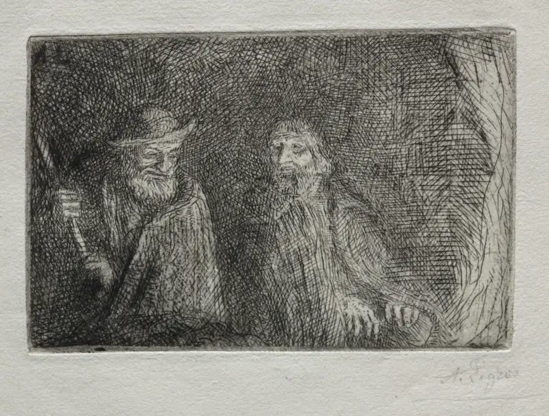 Zwei Hirten (Les Deux Bergers) von Alphonse Legros