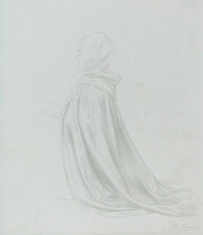 Kvinna i kappa av Alphonse Legros