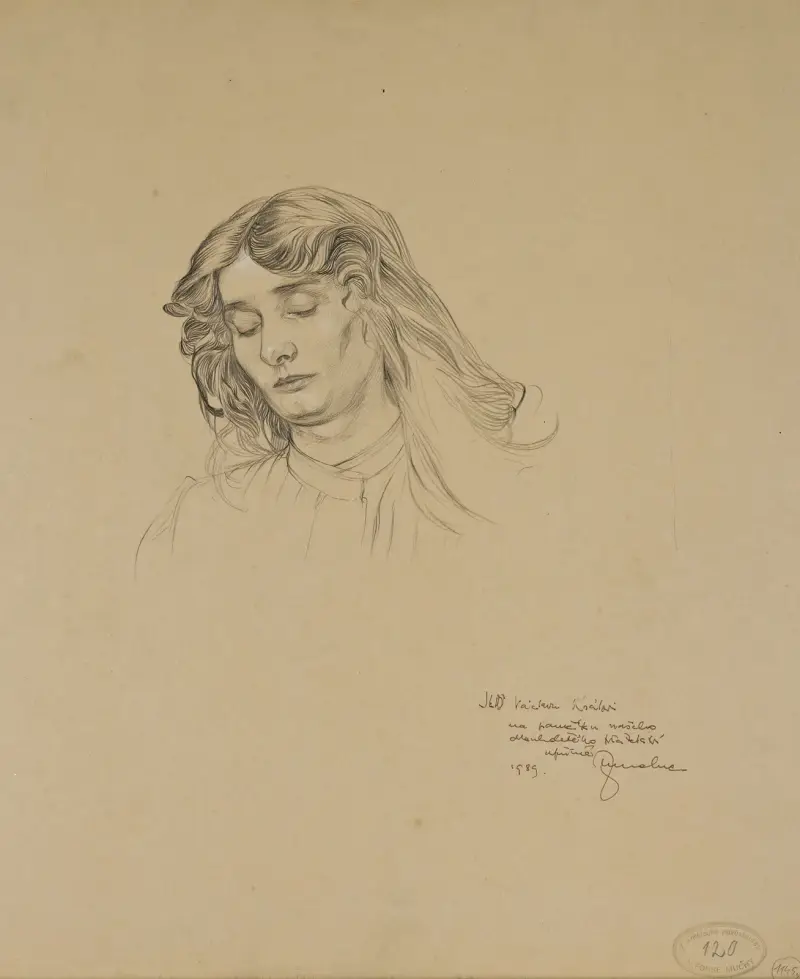 Tschechische junge Frau von Alphonse Mucha