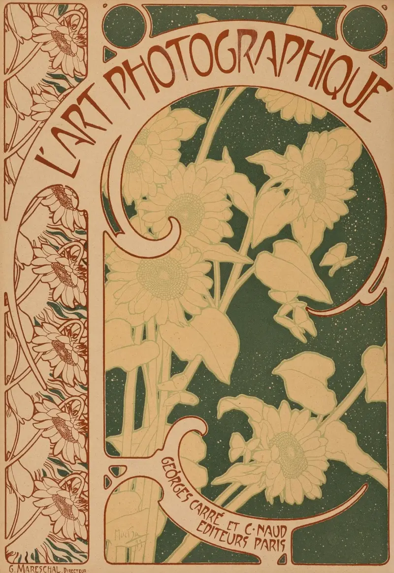 L'Art Photographique nr 10, omslag till L'Art Photographique av Alphonse Mucha
