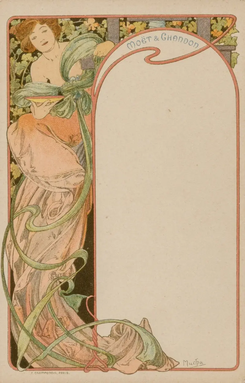Menükarte, 1900 – Nr. 2 von Alphonse Mucha