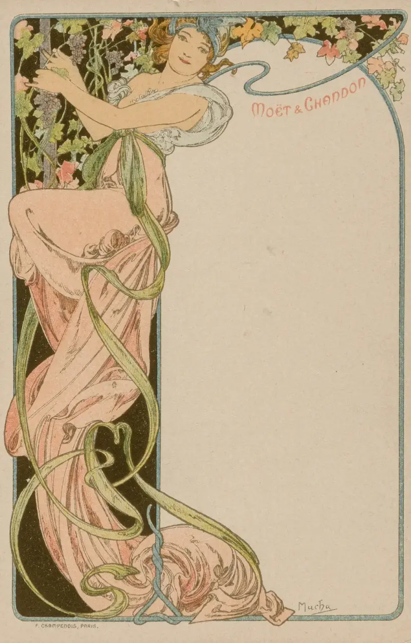 Jídelní lístek, 1900 – Nr. 4, Alphonse Mucha