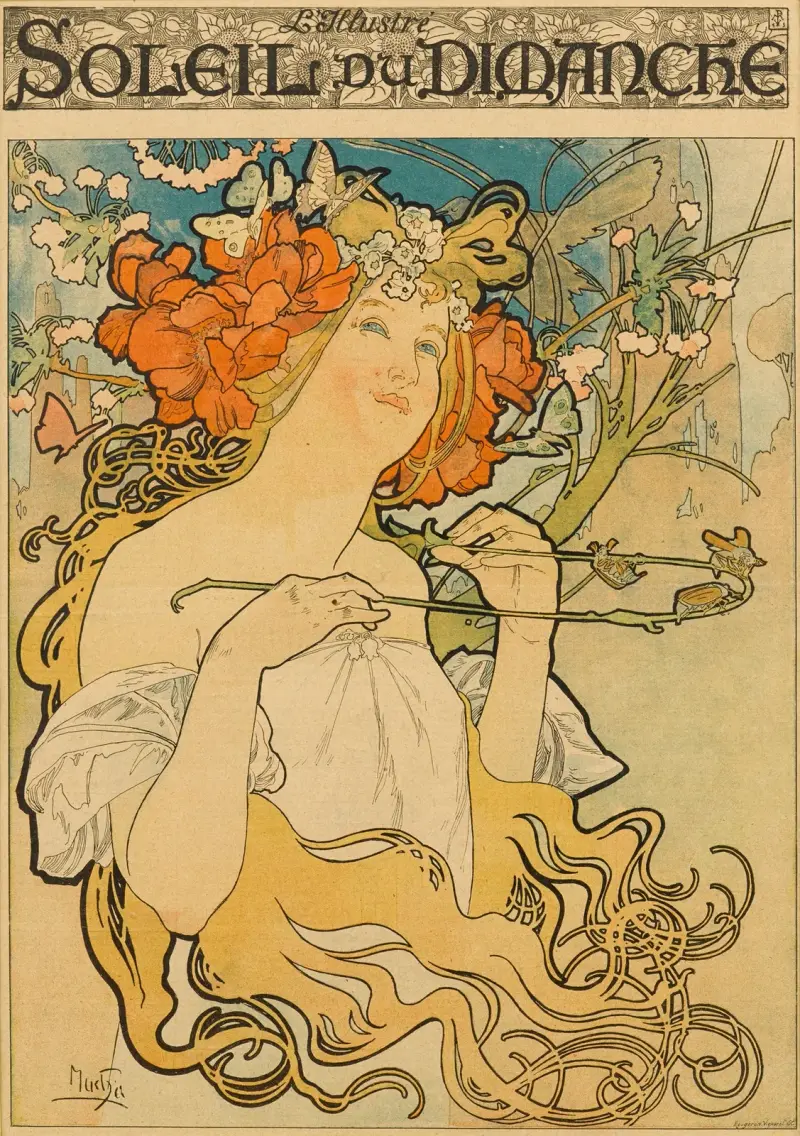 Sonntagssonne von Alphonse Mucha
