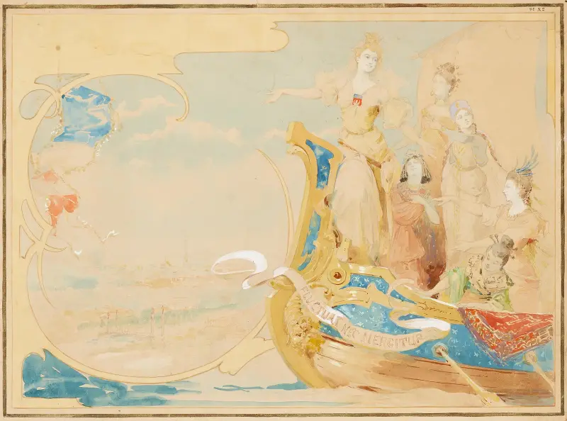 Studie k nástěnné malbě, Alphonse Mucha