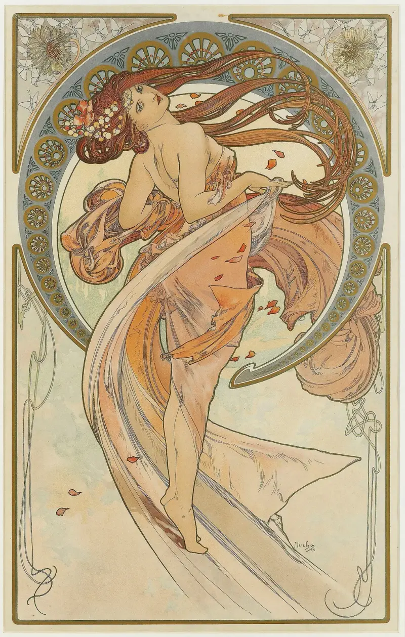 Die Künste 2 von Alphonse Mucha
