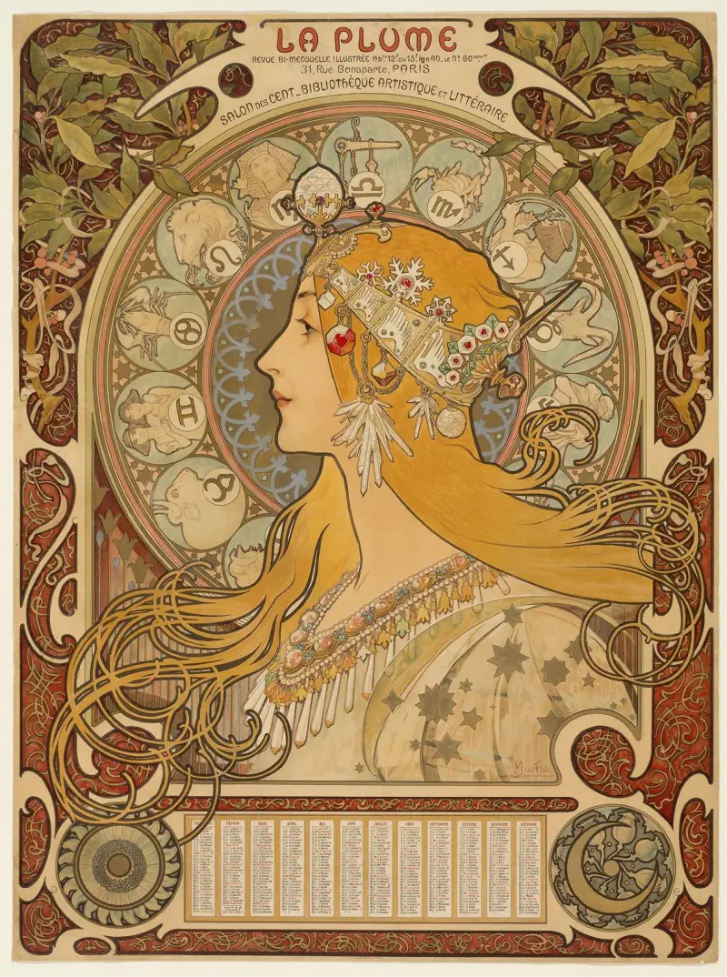 Zvěrokruh (La Plume), Alphonse Mucha