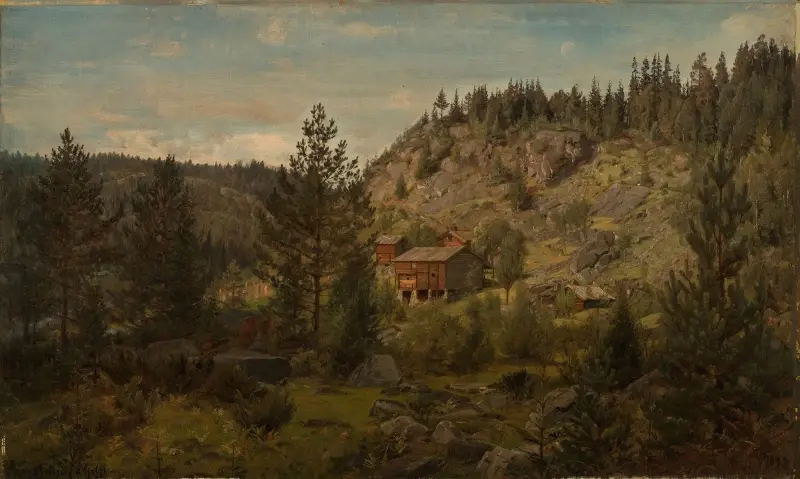 Aadal. Vinje, Telemark av Amaldus Nielsen