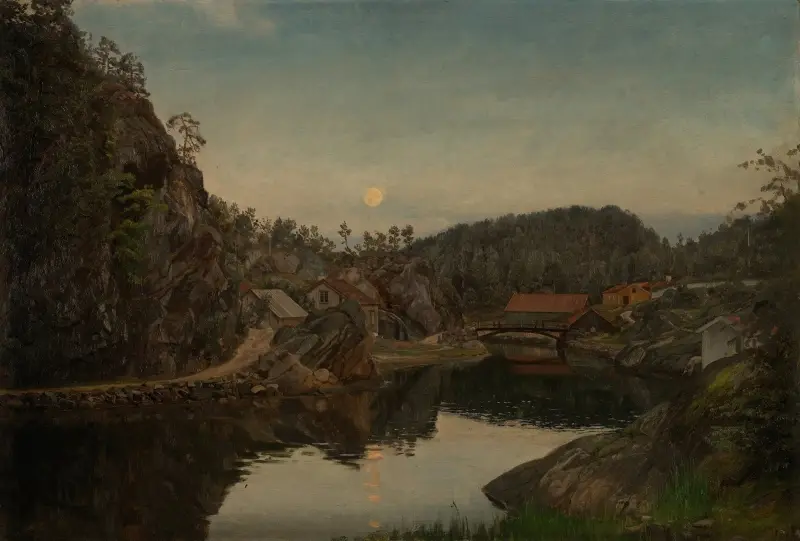 Večer. Mindalen, Risør, Amaldus Nielsen