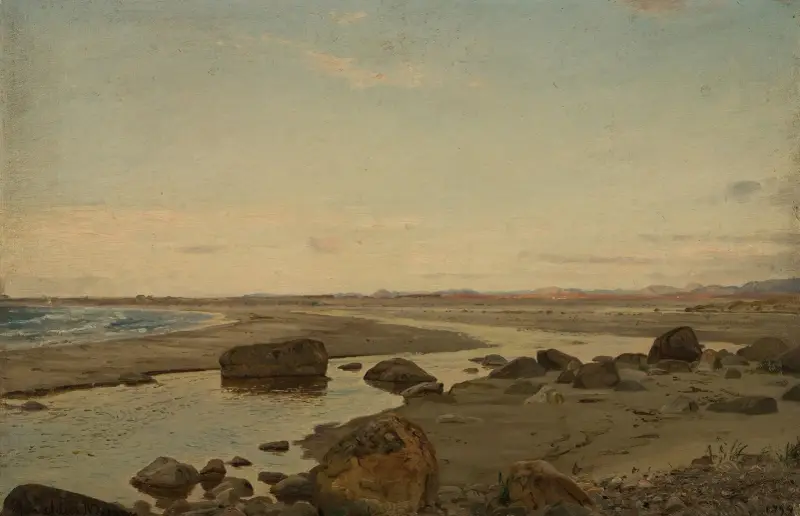 Kväll vid Nærland, Jæren av Amaldus Nielsen