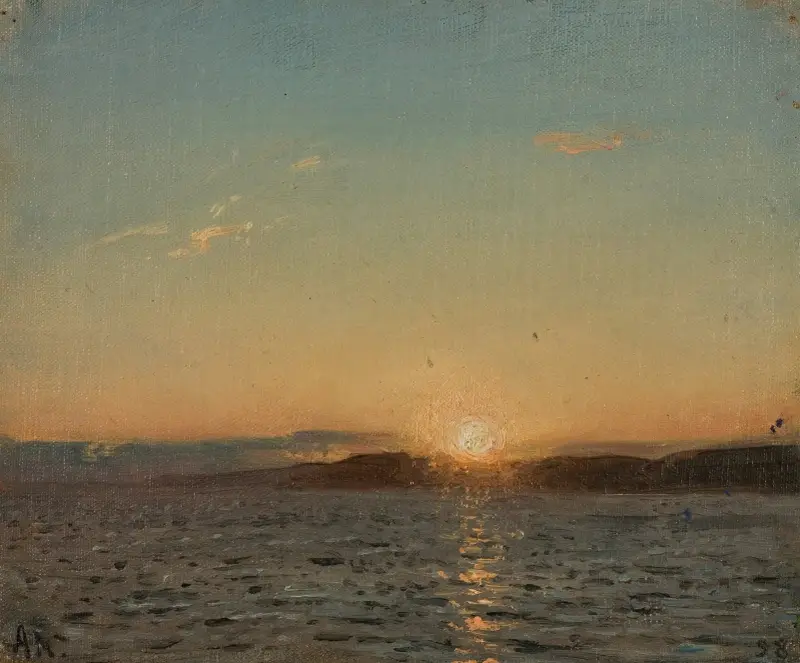 Aftensol, Hvaler av Amaldus Nielsen