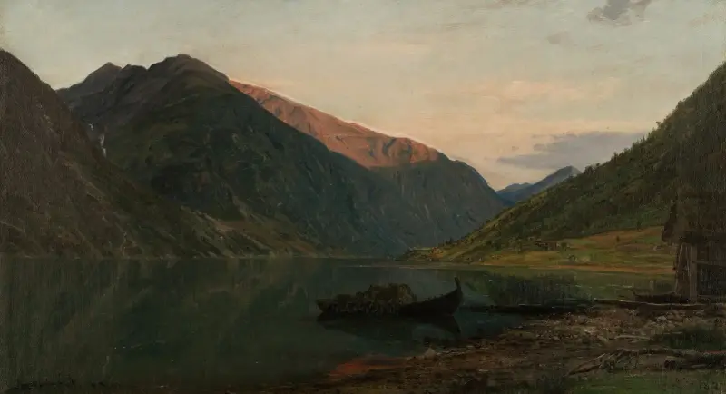Aftonstämning, Fjærland av Amaldus Nielsen