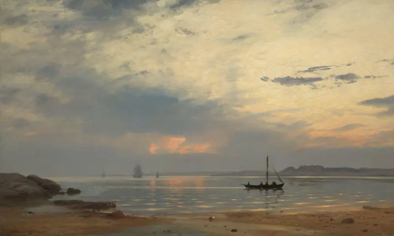 Evening at Hvaler av Amaldus Nielsen