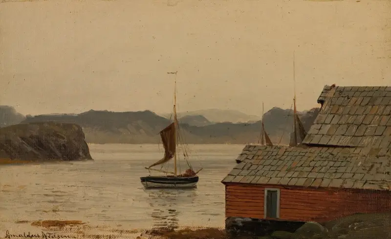 Fjordstudie av Amaldus Nielsen