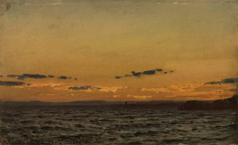 Före storm, Hvaler av Amaldus Nielsen