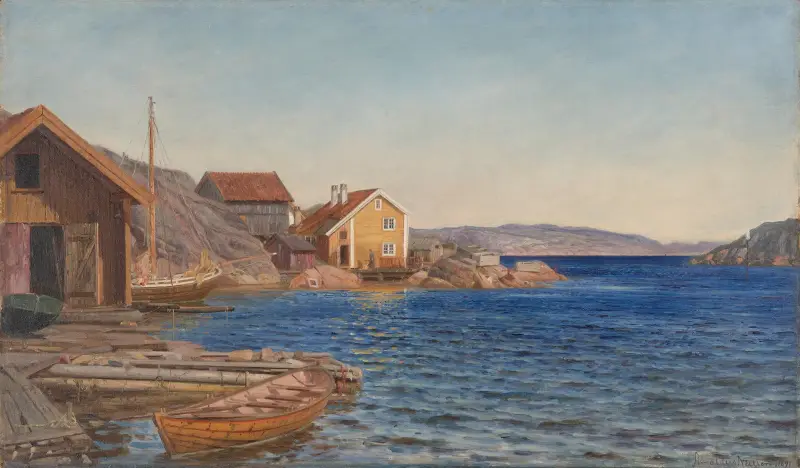 Formiddag i Ny-Hellesund av Amaldus Nielsen