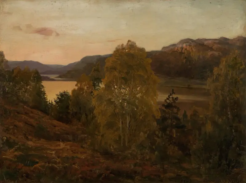 Høstaften,Mandal av Amaldus Nielsen